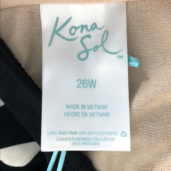 Kona Sol NWT One Piece Swimsuit Keyhole Bow Straps - Picture 6 of 7